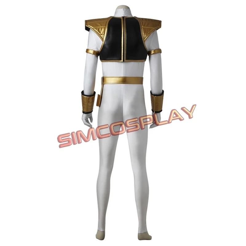Mighty Morphin Power Rangers White Ranger Cosplay Costume Tommy Oliver Suit 3 Mighty Morphin Power Rangers White Ranger Cosplay Costume Tommy Oliver Suit - Image 3