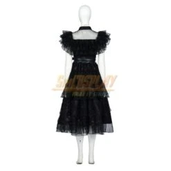 2022 Wednesday Addams Prom Dress Cosplay Costume -Simcosplay Outlet Store 2022 wednesday addams prom dress cosplay costume 1 2