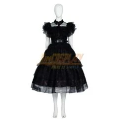 2022 Wednesday Addams Prom Dress Cosplay Costume -Simcosplay Outlet Store 2022 wednesday addams prom dress cosplay costume 4 2