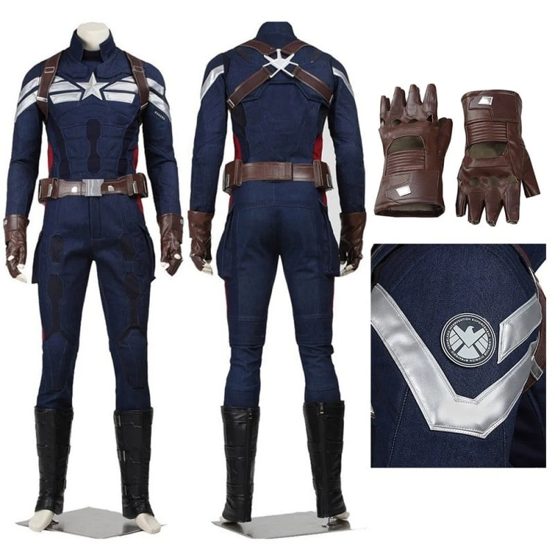 Captain America 2 Captain America Cosplay Steve Rogers Costume Top Level 1 Captain America 2 Captain America Cosplay Steve Rogers Costume Top Level