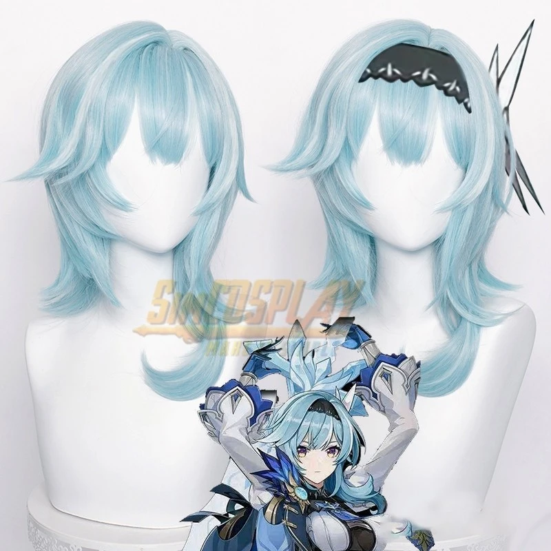 Genshin Impact Girls Eula Full Set Cosplay Wigs SimCosplay 3 Genshin Impact Girls Eula Full Set Cosplay Wigs SimCosplay - Image 3