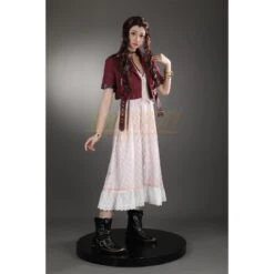 FFVII Remake Aerith Cosplay Costumes Dark Red Edition -Simcosplay Outlet Store 4542 0001 021a0142