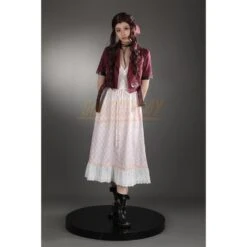 FFVII Remake Aerith Cosplay Costumes Dark Red Edition -Simcosplay Outlet Store 4542 0002 021a0141