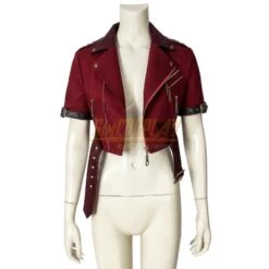FFVII Remake Aerith Cosplay Costumes Dark Red Edition -Simcosplay Outlet Store 4542 15