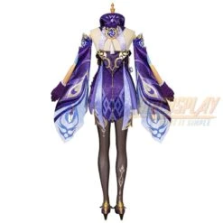 Genshin Impact Keqing Costume Classic Skin Full Set Cosplay Suit -Simcosplay Outlet Store 4631 2 3