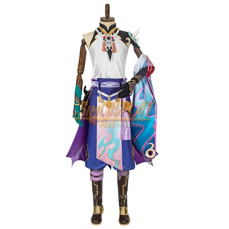 Genshin Impact Xiao Cosplay Costume Suit Top Level 3 Genshin Impact Xiao Cosplay Costume Suit Top Level - Image 3
