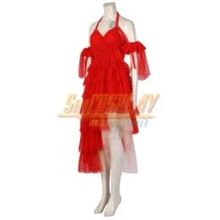 Harley Red Dress Cosplay Costume Squad Of Suicide Cosplay Suit -Simcosplay Outlet Store 4778 0012 021a7068