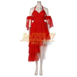 Harley Red Dress Cosplay Costume Squad Of Suicide Cosplay Suit -Simcosplay Outlet Store 4778 0013 021a7067