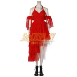 Harley Red Dress Cosplay Costume Squad Of Suicide Cosplay Suit -Simcosplay Outlet Store 4778 0014 021a7067