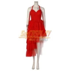 Harley Red Dress Cosplay Costume Squad Of Suicide Cosplay Suit -Simcosplay Outlet Store 4778 0019 021a70671