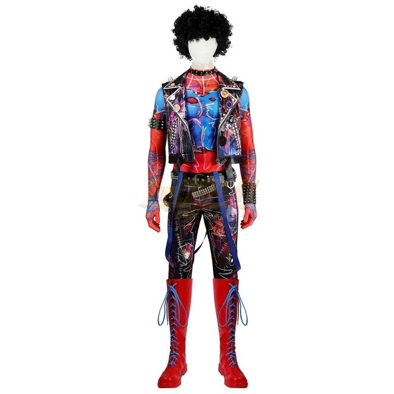 Spider-Punk Hobart Brown Cosplay Costume Across The Spider-Verse Edition 12 Spider-Punk Hobart Brown Cosplay Costume Across The Spider-Verse Edition - Image 12