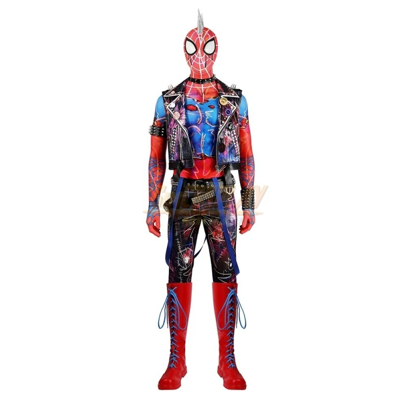 Spider-Punk Hobart Brown Cosplay Costume Across The Spider-Verse Edition 11 Spider-Punk Hobart Brown Cosplay Costume Across The Spider-Verse Edition - Image 11