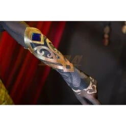 Genshin Impact Navia Cosplay Yellow Printed Crow Tail Skirt Costume -Simcosplay Outlet Store 5221 0006 dsc08663