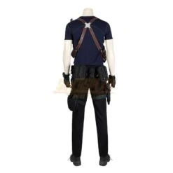 RE4 Remake Leon Tactical Suit With Leather Jacket Cosplay Costume -Simcosplay Outlet Store 5273fs 0022 3