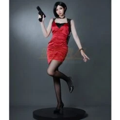 Resident Evil 4 Remake Ada Wong Red Cosplay Costume 22 Resident Evil 4 Remake Ada Wong Red Cosplay Costume -Simcosplay Outlet Store 5283 0002 2