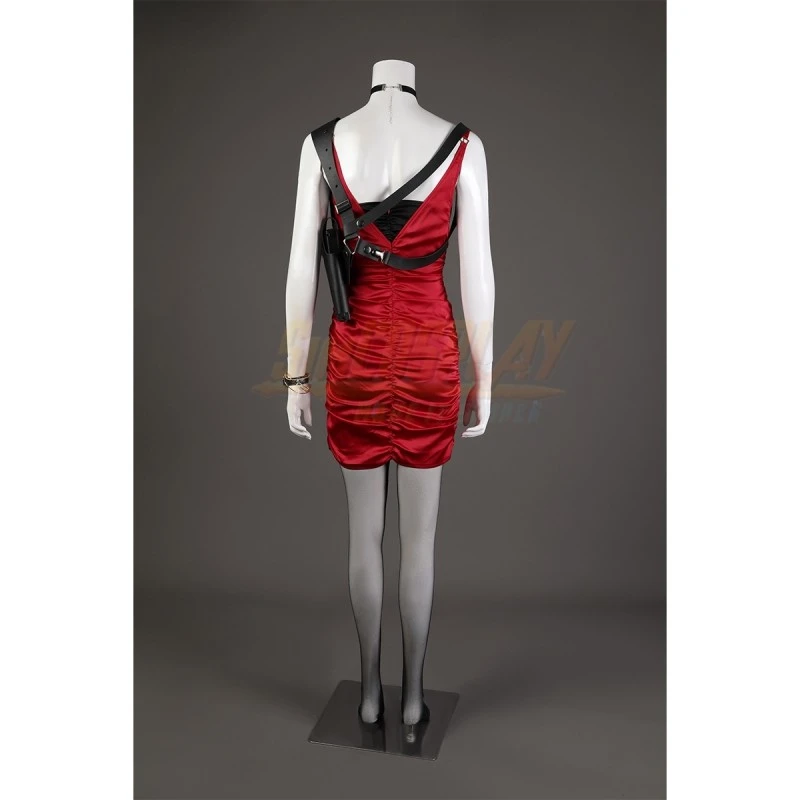 Resident Evil 4 Remake Ada Wong Red Cosplay Costume 8 Resident Evil 4 Remake Ada Wong Red Cosplay Costume - Image 8