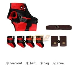 Dogpool Puppy Halloween Suit Deadpool Dog Cosplay Suit V2 -Simcosplay Outlet Store 5358dog 0000