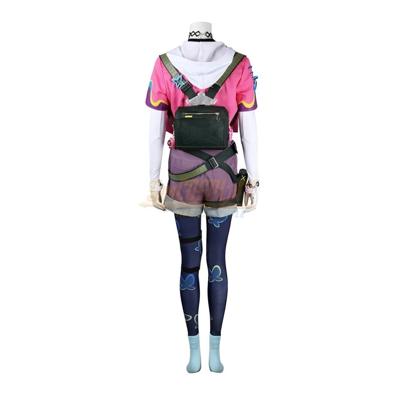 VALORANT CLOVE Pink Cosplay Costume With Backpack 2 VALORANT CLOVE Pink Cosplay Costume With Backpack - Image 2
