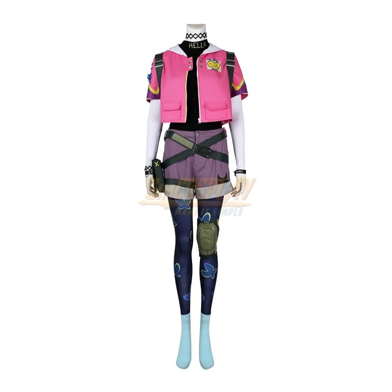 VALORANT CLOVE Pink Cosplay Costume With Backpack 5 VALORANT CLOVE Pink Cosplay Costume With Backpack - Image 5