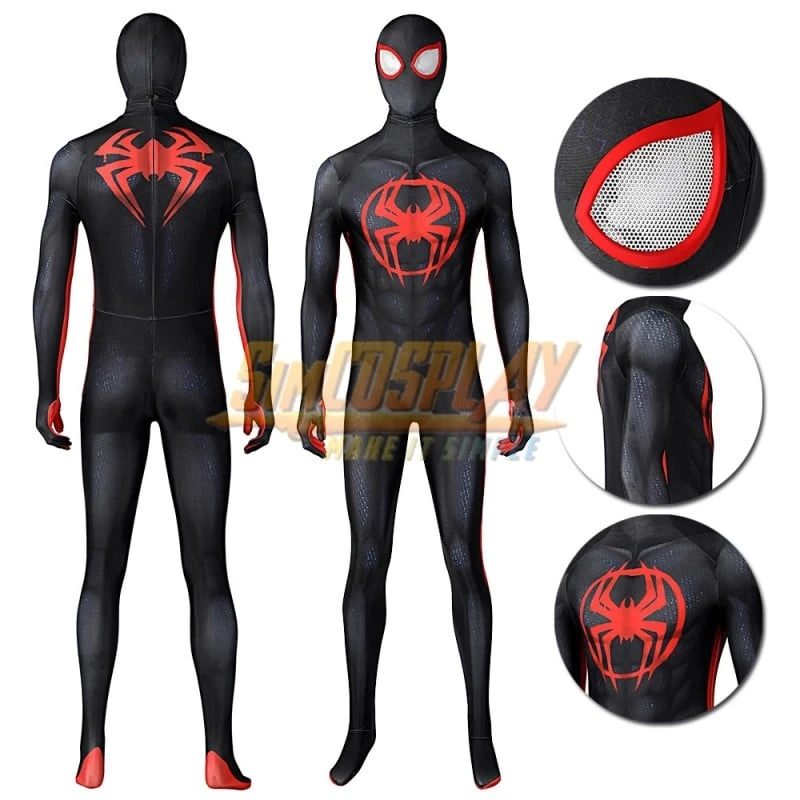 Across The Spider-Verse Miles Morales Cosplay Costume Spandex Printed Suit
