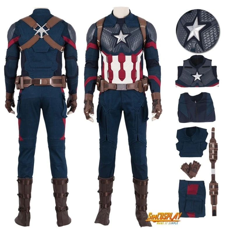 Captain America Suit Steve Rogers Cosplay Costume High Detail Edition 1 Captain America Suit Steve Rogers Cosplay Costume High Detail Edition