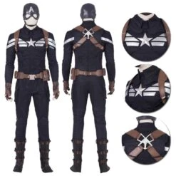 Avengers Endgame Captain America Cosplay Costumes Top Level