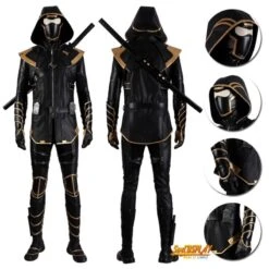 Avengers Endgame Clinton Barton Hawkeye Ronin Cosplay Costume Top Level