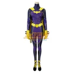 Knights Of Gotham Bat Girls Barbara Cosplay Costumes Purple Suit For Female Cosplay Ver.2 -Simcosplay Outlet Store batgirl cosplay costume mtj game edition 0009 a0019952