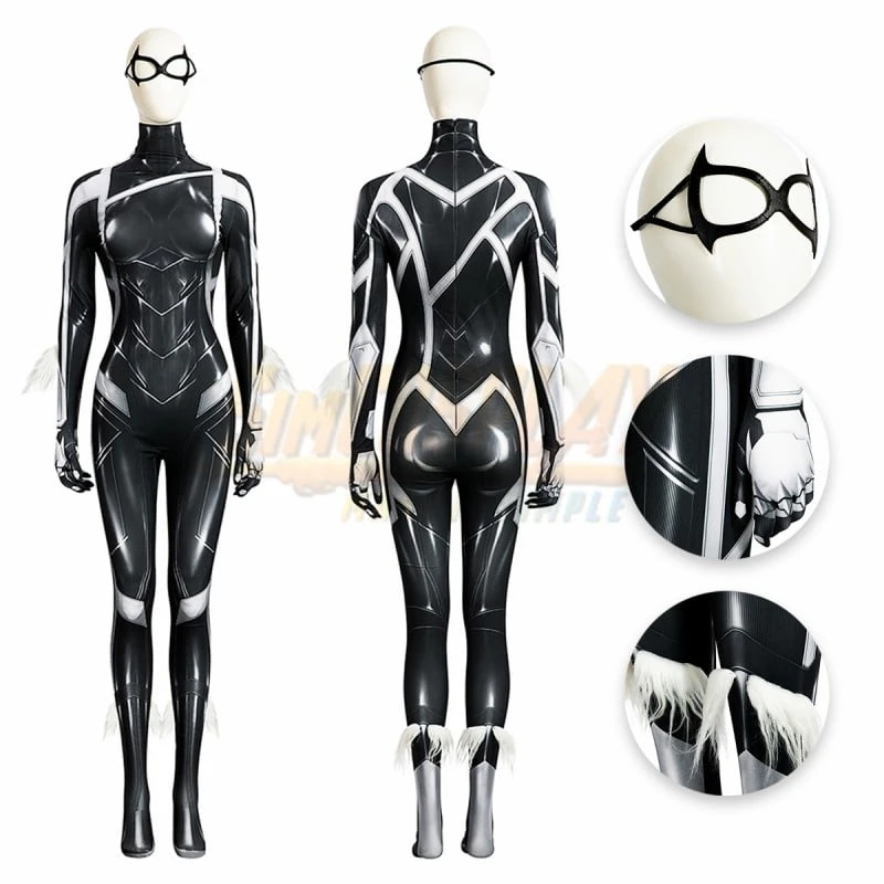 Black Cat Felicia Hardy Suit Printed Cosplay Costume Jumpsuit 1 Black Cat Felicia Hardy Suit Printed Cosplay Costume Jumpsuit