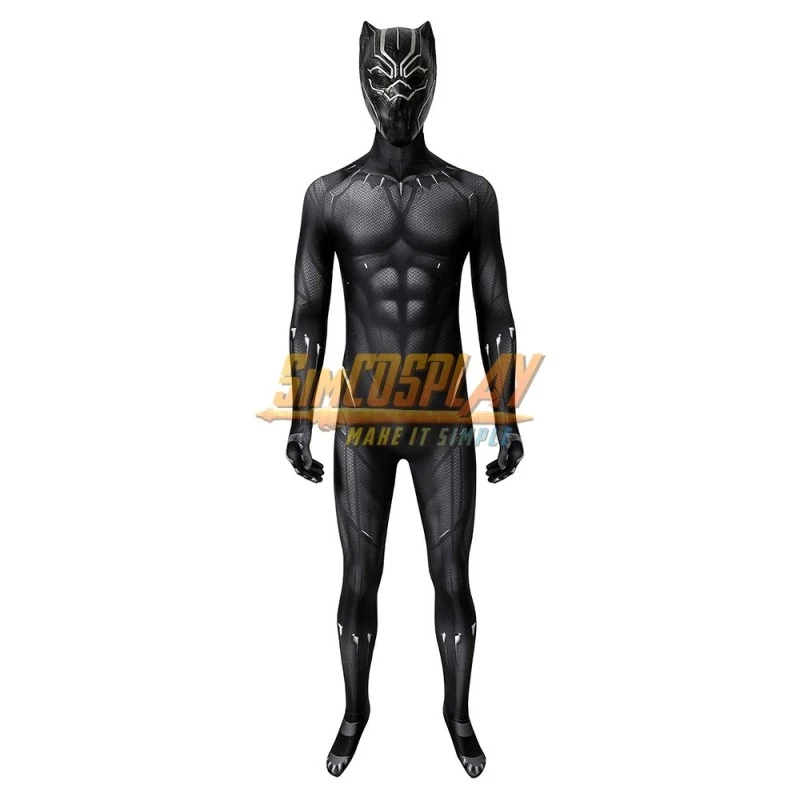 Black Panther Cosplay Suit T'challa Cosplay Costume 3D Printed Edition Top Level 7 Black Panther Cosplay Suit T'challa Cosplay Costume 3D Printed Edition Top Level - Image 7
