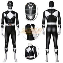 Black Power Rangers Cosplay Costume HQ Printed Spandex Suit Edition