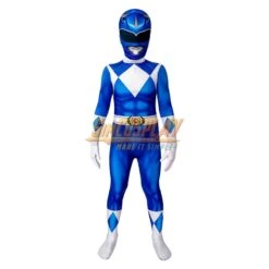 Kids Blue Ranger Cosplay Suit 3D Spandex Costume Halloween Gifts For Children -Simcosplay Outlet Store blue power rangers kids 0007 a0019216