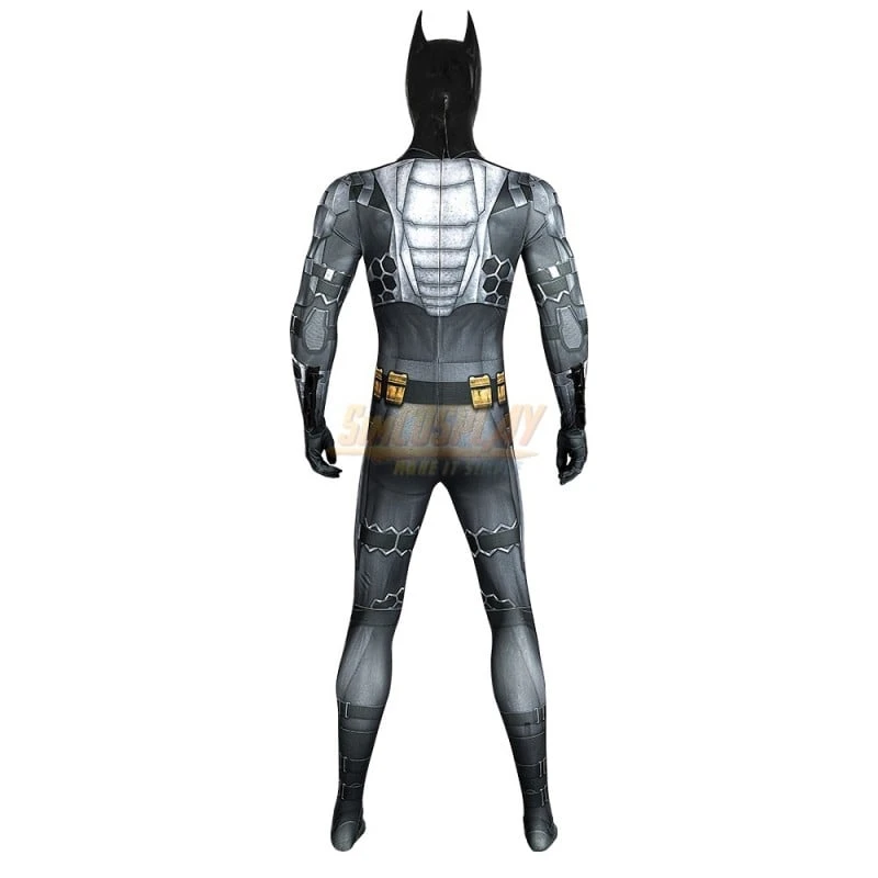Bruce Wayne Ben Affleck Cosplay Costume Spandex HQ Printed Suit With Mask 6 Bruce Wayne Ben Affleck Cosplay Costume Spandex HQ Printed Suit With Mask - Image 6