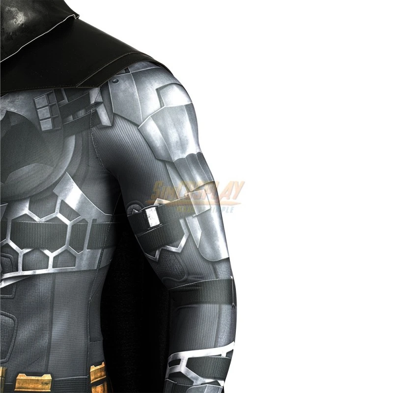 Bruce Wayne Ben Affleck Cosplay Costume Spandex HQ Printed Suit With Mask 11 Bruce Wayne Ben Affleck Cosplay Costume Spandex HQ Printed Suit With Mask - Image 11