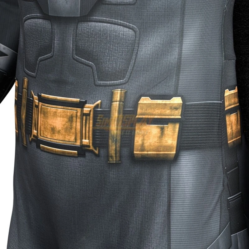 Bruce Wayne Ben Affleck Cosplay Costume Spandex HQ Printed Suit With Mask 13 Bruce Wayne Ben Affleck Cosplay Costume Spandex HQ Printed Suit With Mask - Image 13