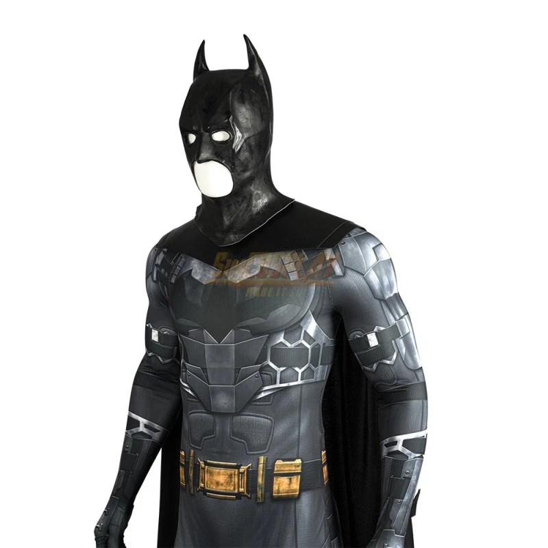 Bruce Wayne Ben Affleck Cosplay Costume Spandex HQ Printed Suit With Mask 14 Bruce Wayne Ben Affleck Cosplay Costume Spandex HQ Printed Suit With Mask - Image 14