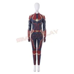 Captain Marvel Carol Danvers Cosplay Costume Red Version -Simcosplay Outlet Store captain marvel cosplay costume red version 19