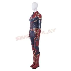 Captain Marvel Carol Danvers Cosplay Costume Red Version -Simcosplay Outlet Store captain marvel cosplay costume red version 2
