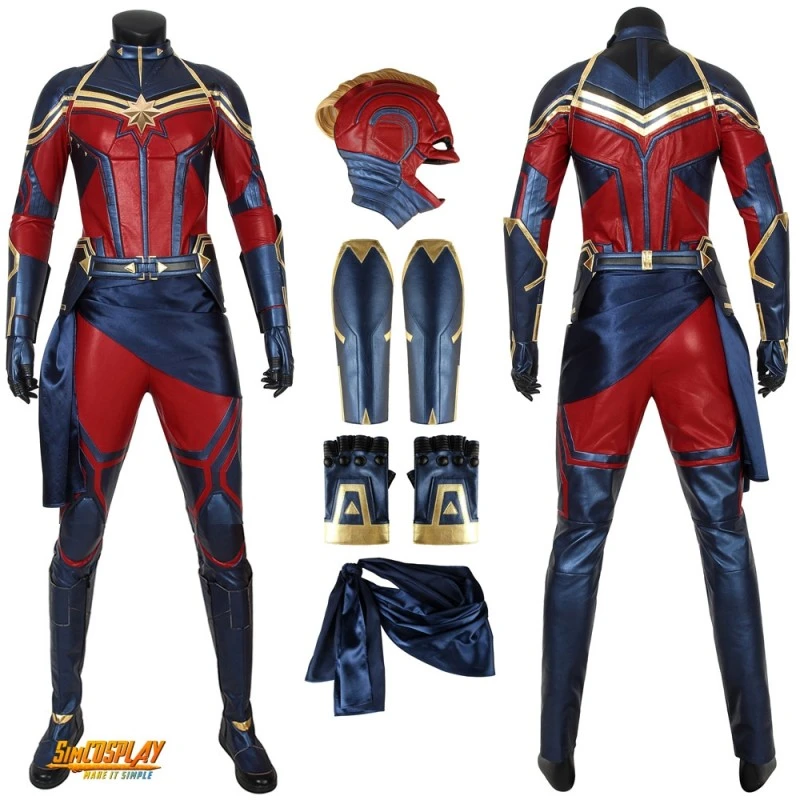 Captain Marvel Costume Avengers 4 Endgame Cosplay Suits Top Level