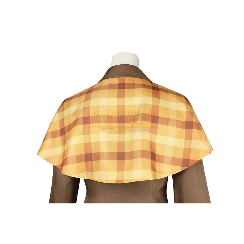 Girls Halloween Gift Detective Princess Peach Cosplay Costume 11 Girls Halloween Gift Detective Princess Peach Cosplay Costume - Image 11