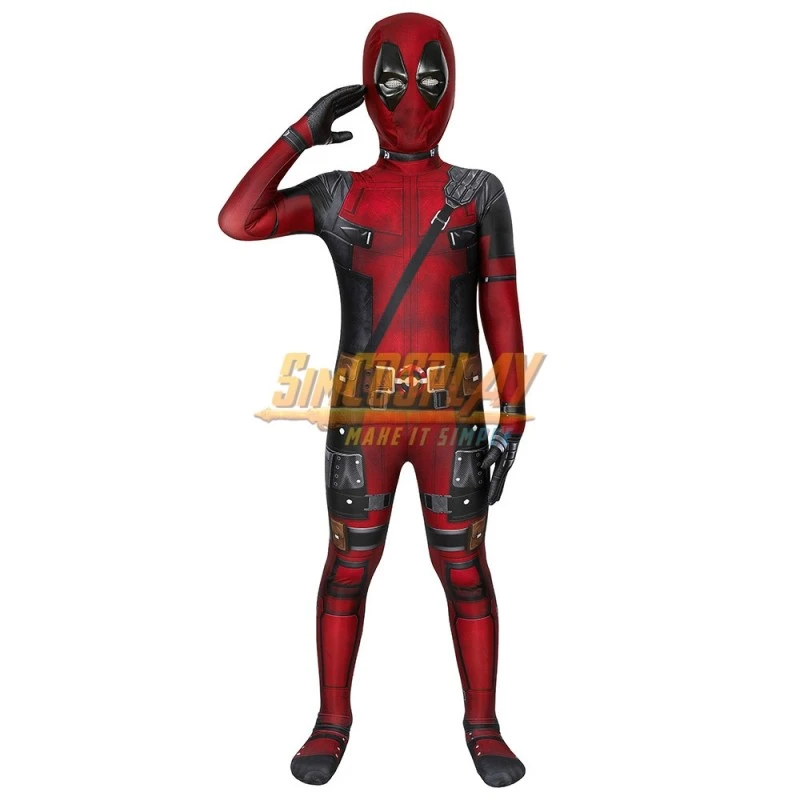Kids Deadpool Cosplay Costume Deadpool 3D Printed Suit For Children Halloween 7 Kids Deadpool Cosplay Costume Deadpool 3D Printed Suit For Children Halloween - Image 7