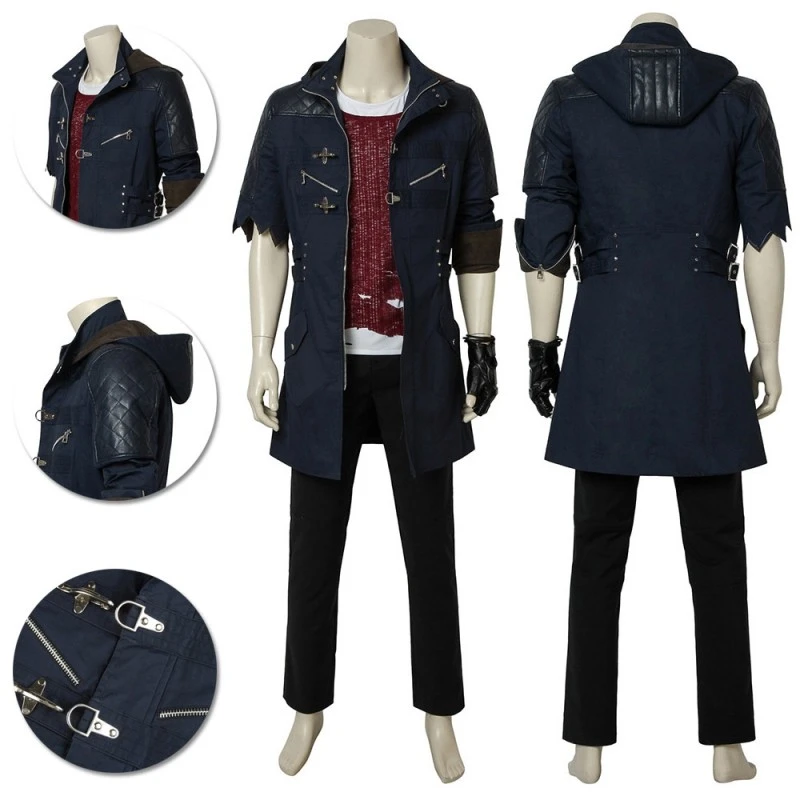 Devil May Cry 5 Nero Costume DMC V Cosplay Half Sleeve Edition