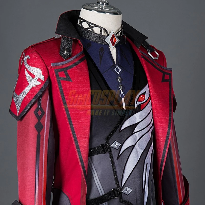 Red Dead Of Night Diluc Cosplay Costume Genshin Impact Suit 19 Red Dead Of Night Diluc Cosplay Costume Genshin Impact Suit - Image 19