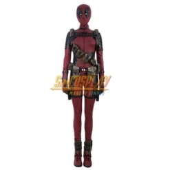 Female Lady Deadpool Cosplay Costume Suit Leather Deluxe Version -Simcosplay Outlet Store femaledeadpool30 1