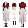 Final Fantasy VII Rebirth Aerith Cosplay Costume Classic Red Coat