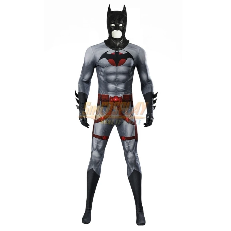 Flashpoint Batman Cosplay Costume Printed Cosplay Suit With Cowl 8 Flashpoint Batman Cosplay Costume Printed Cosplay Suit With Cowl - Image 8