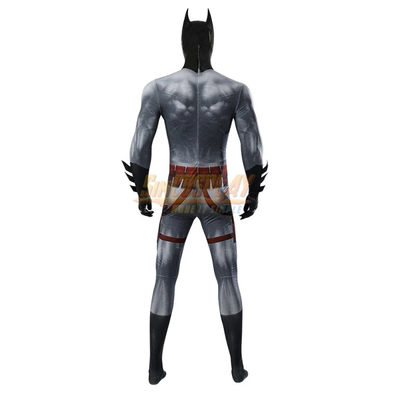 Flashpoint Batman Cosplay Costume Printed Cosplay Suit With Cowl 5 Flashpoint Batman Cosplay Costume Printed Cosplay Suit With Cowl - Image 5