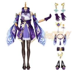 Genshin Impact Keqing Cosplay Costumes Top Level