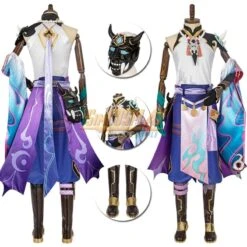 Genshin Impact Xiao Cosplay Costume Suit Top Level