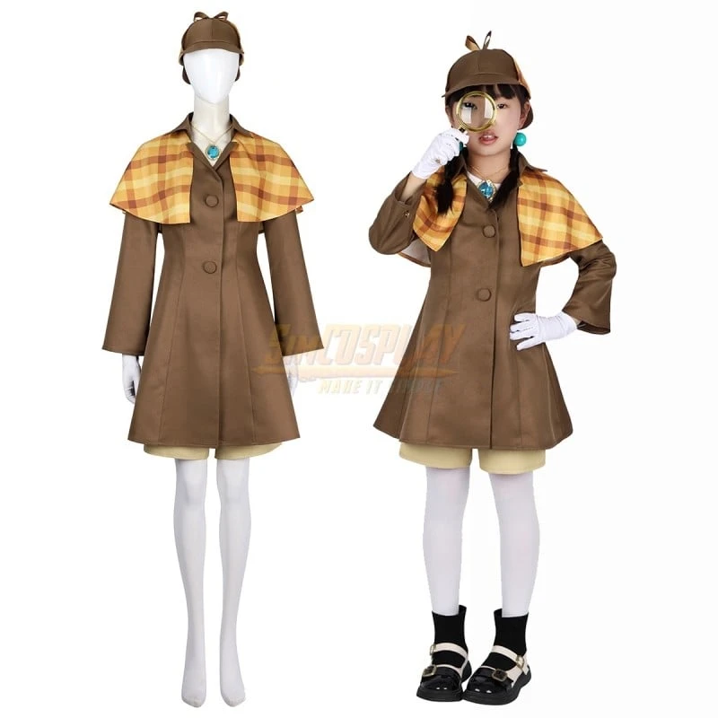 Girls Halloween Gift Detective Princess Peach Cosplay Costume 1 Girls Halloween Gift Detective Princess Peach Cosplay Costume